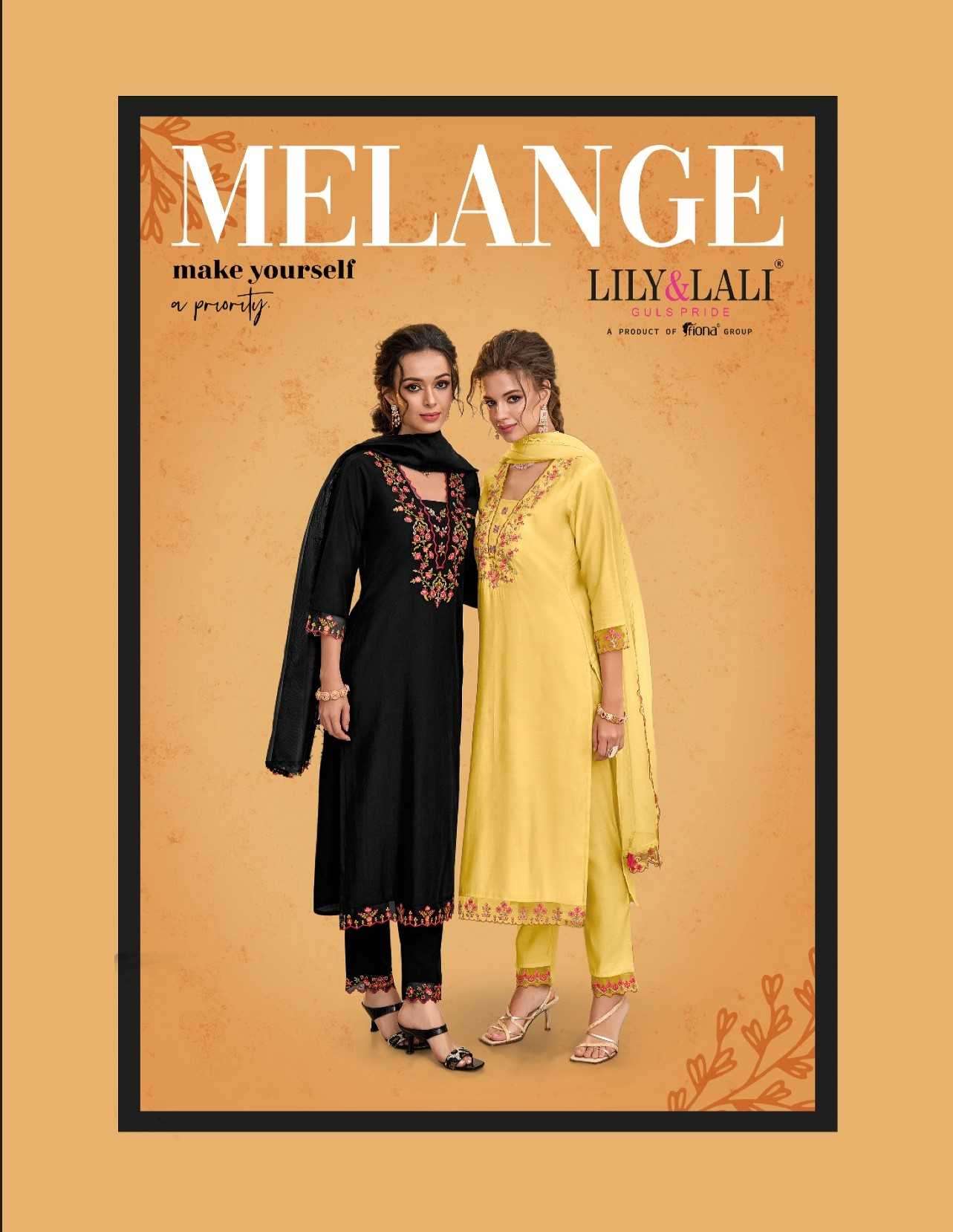 LILY AND LALI PRESENTS MELANGE DESIGNER OCCSAION WEAR EMBROIDERY WORK KURTIS CATALOG WHOLESALER AND EXPORTER IN SURAT