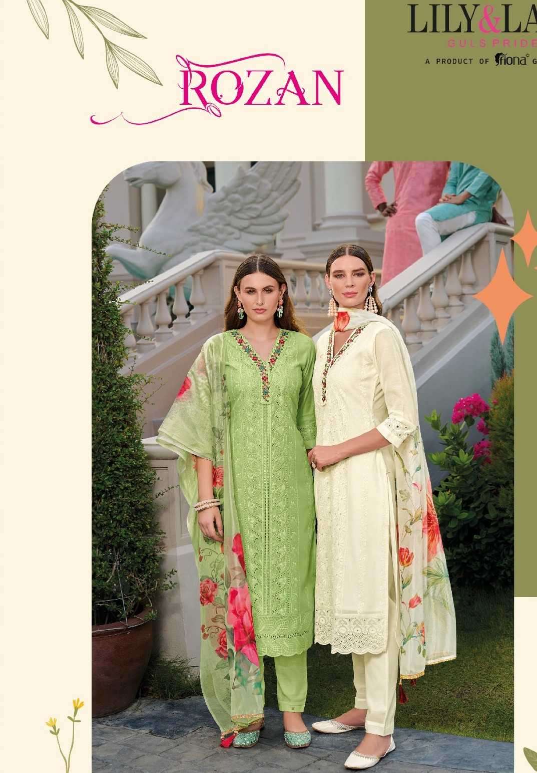 LILY AND LALI PRESENTS ROZAN FUNCTION WEAR HANDWORK READYMADE KURTI PANT DUPATTA CATALOG WHOLESALER AND EXPORTER IN SURAT