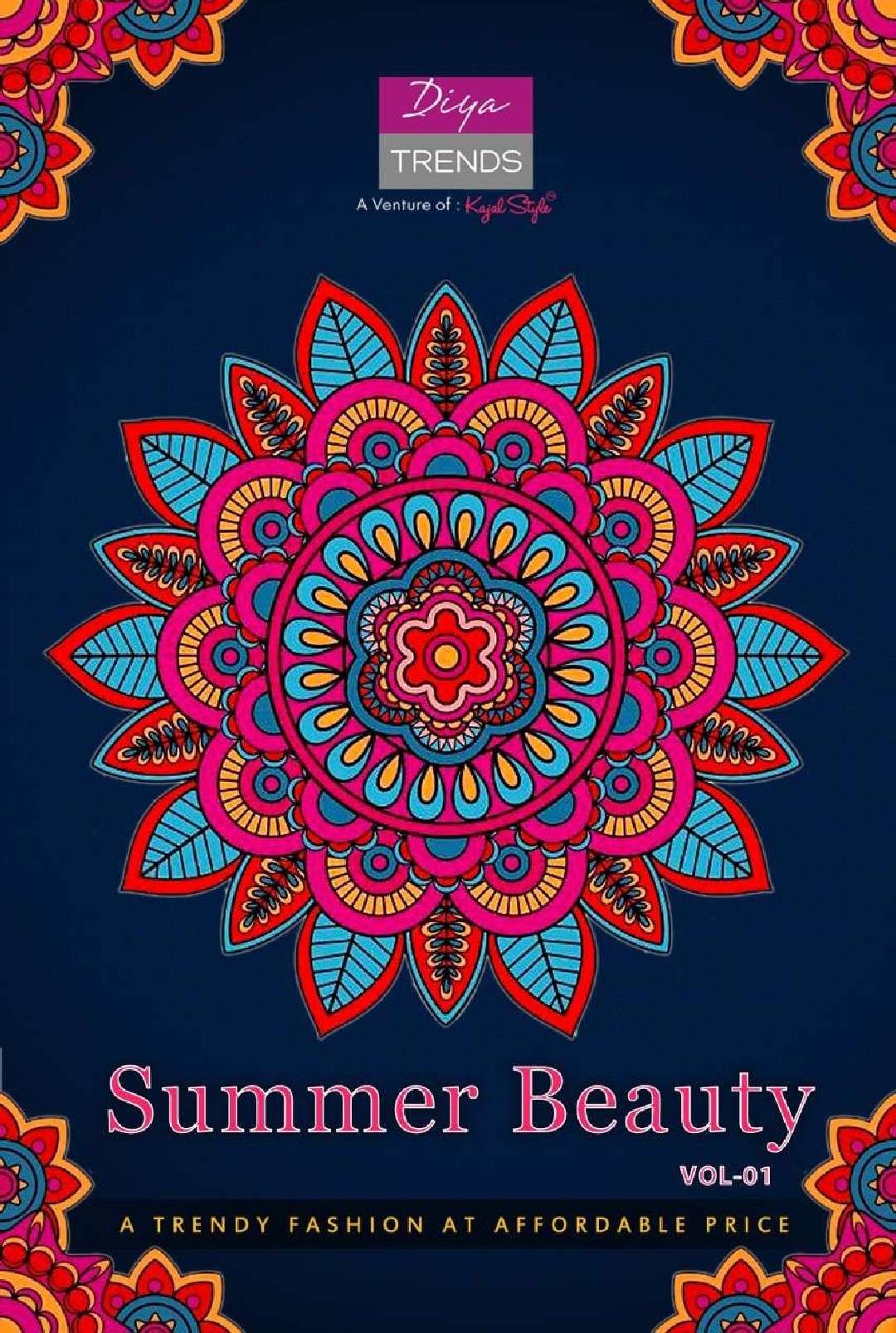 Diya trends presents summer beauty rayon cotton long designer Kurtis cataloge Wholesaler