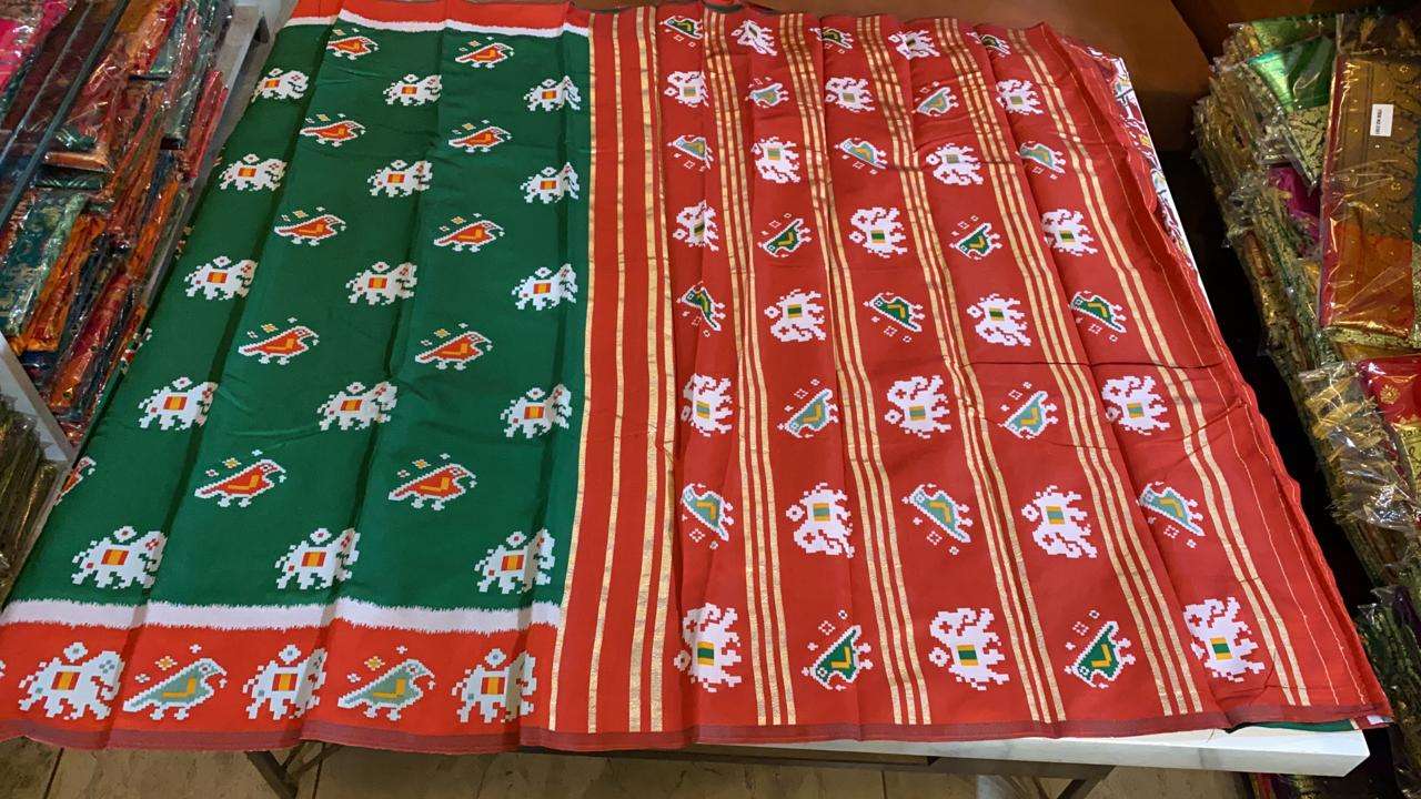 Indian tradition wear patola style silk sarees wholesaler