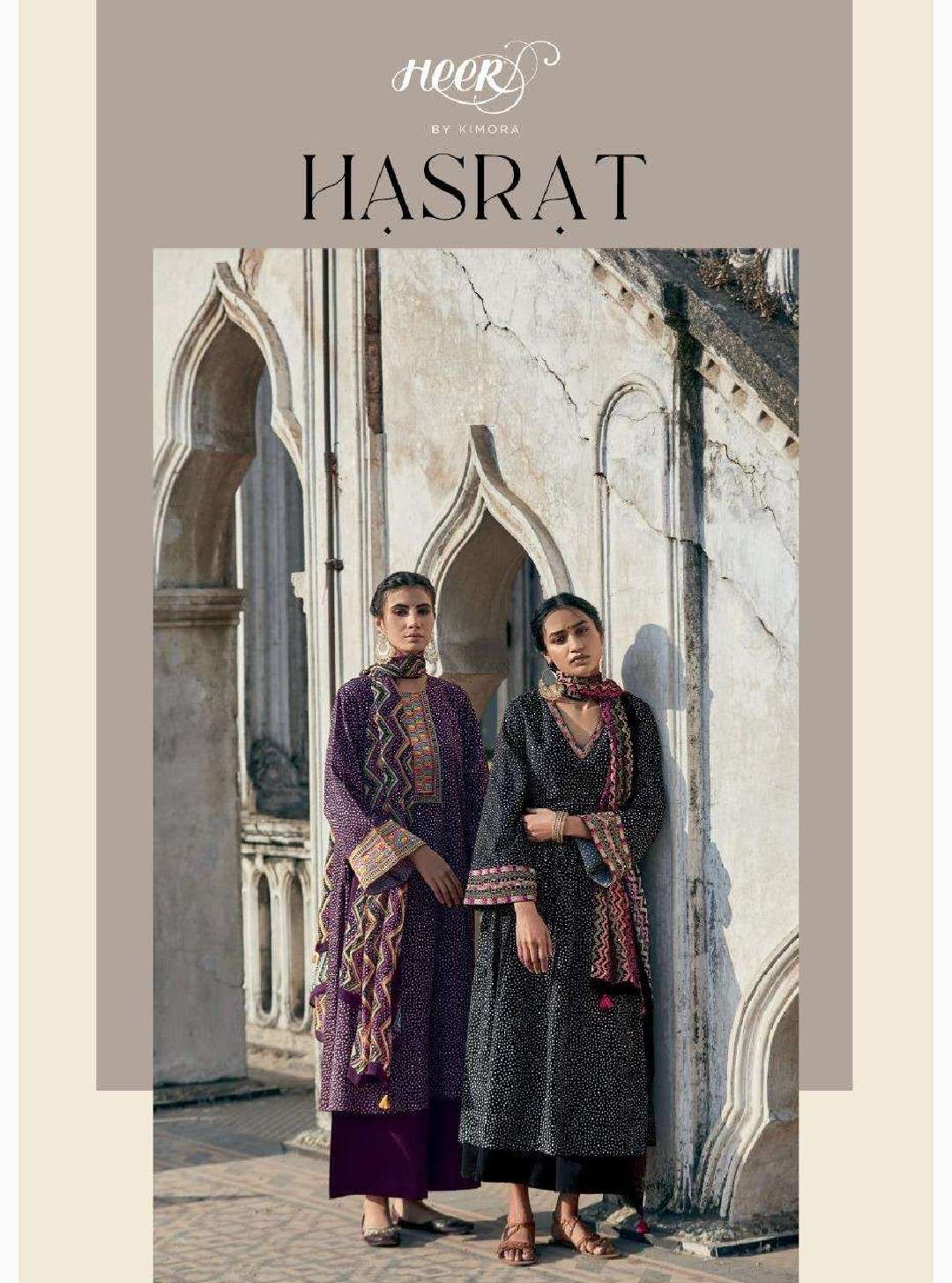 Kimora Heer presents Hasrat cotton satin plazzo Salwar Suit Wholesaler