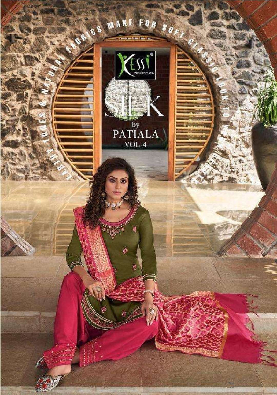 Kessi presents silk by patiyala Vol-4 jam silk straight designer salwar suit Wholesaler