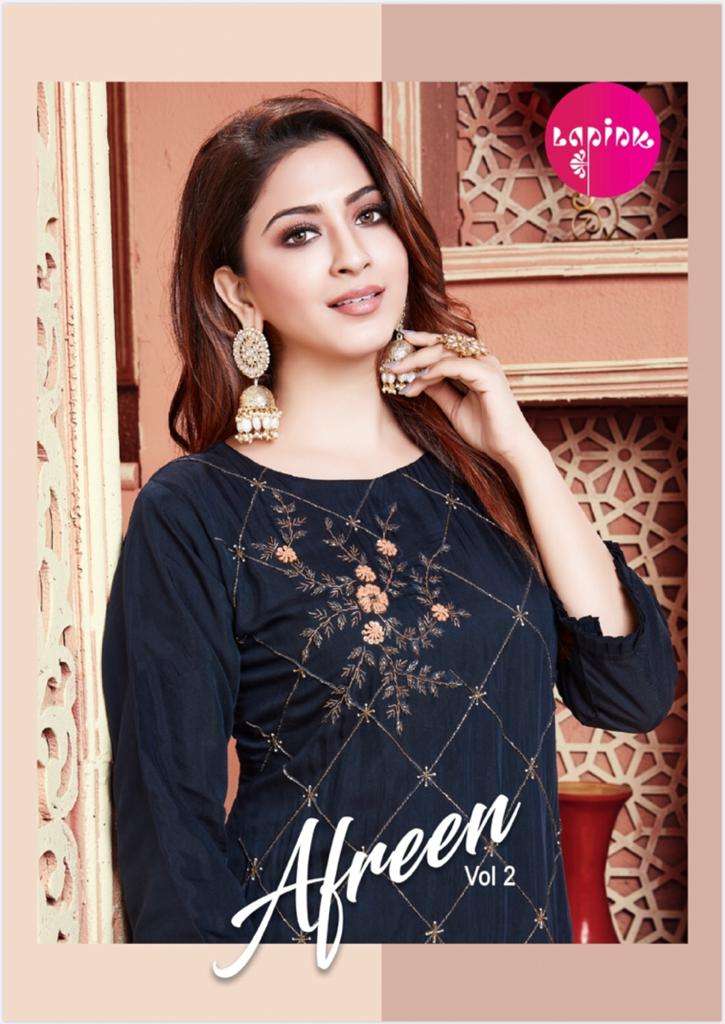 LA PINK PRSENTS AFREEN VOL-2 EXCLUSIVE DESIGNER  READYMADE GEORGETTE TOP WITH SHARARA AND DUPATTA CALLECTION AT WHOLESALE PRICE