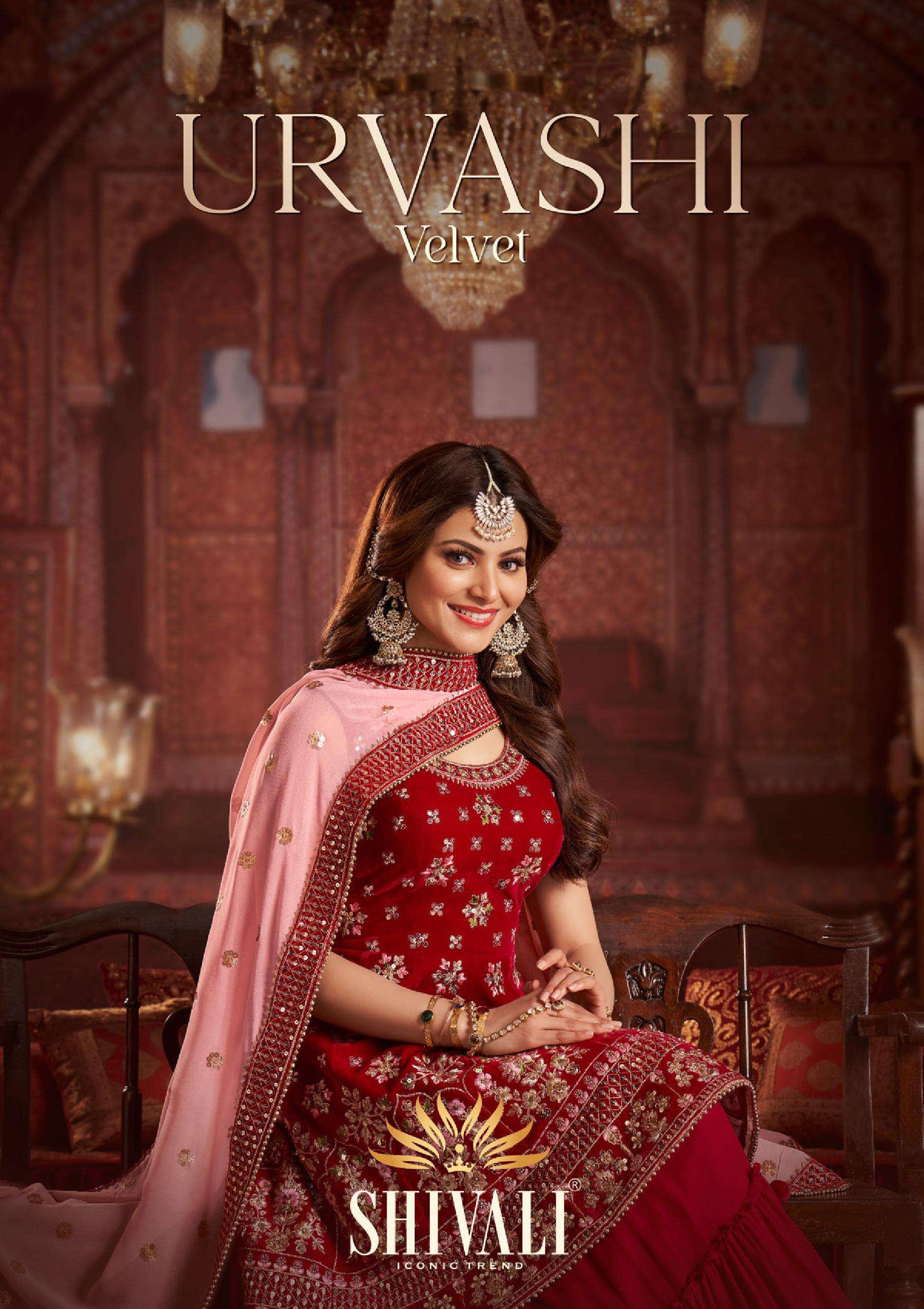 shivali presents urvashi velvet heavy designer special eid collection vevet gown style readymade collection