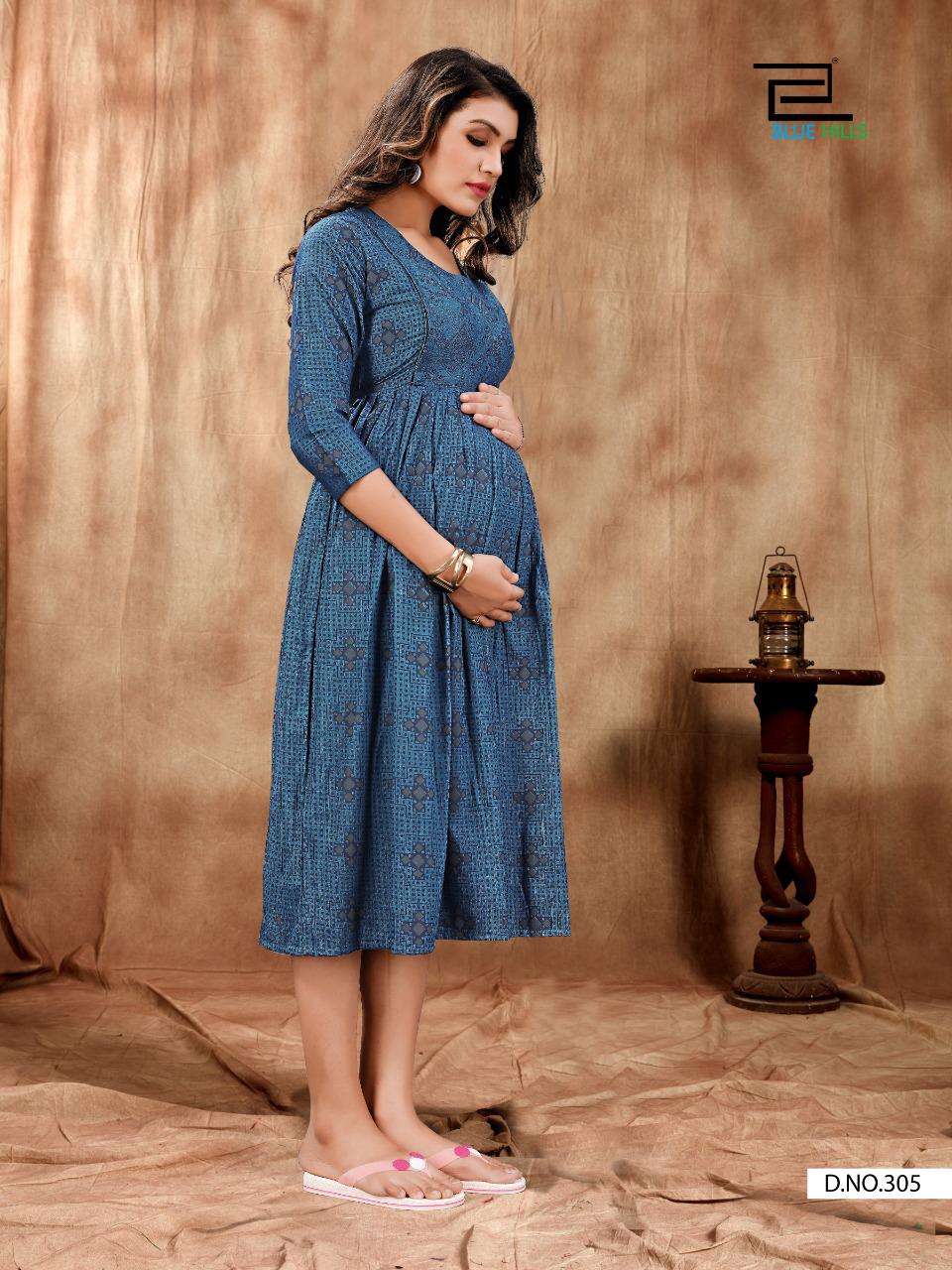 Blue hills presents good newz vol-3 special pregnancy time wear fancy Kurtis catalog wholesaler and Exporters