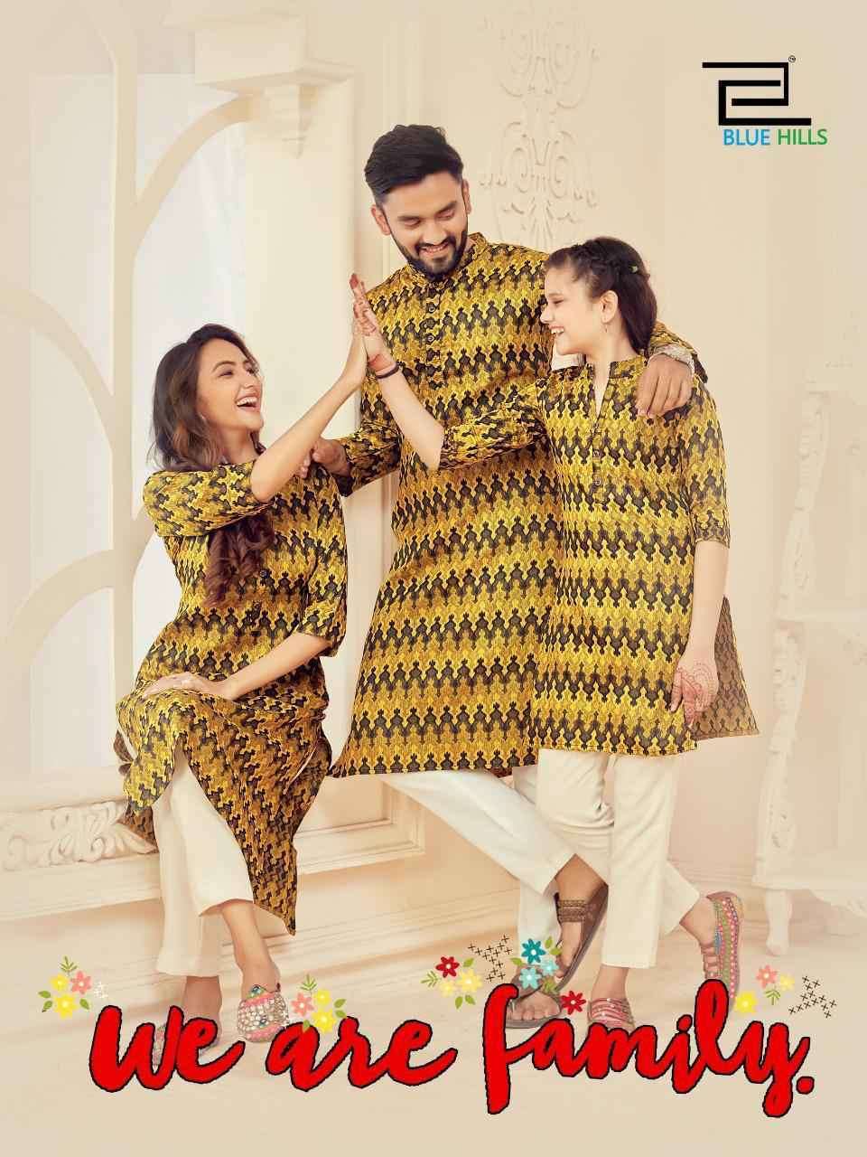 Blue hills presents we are family beautiful Designer family matching collection
