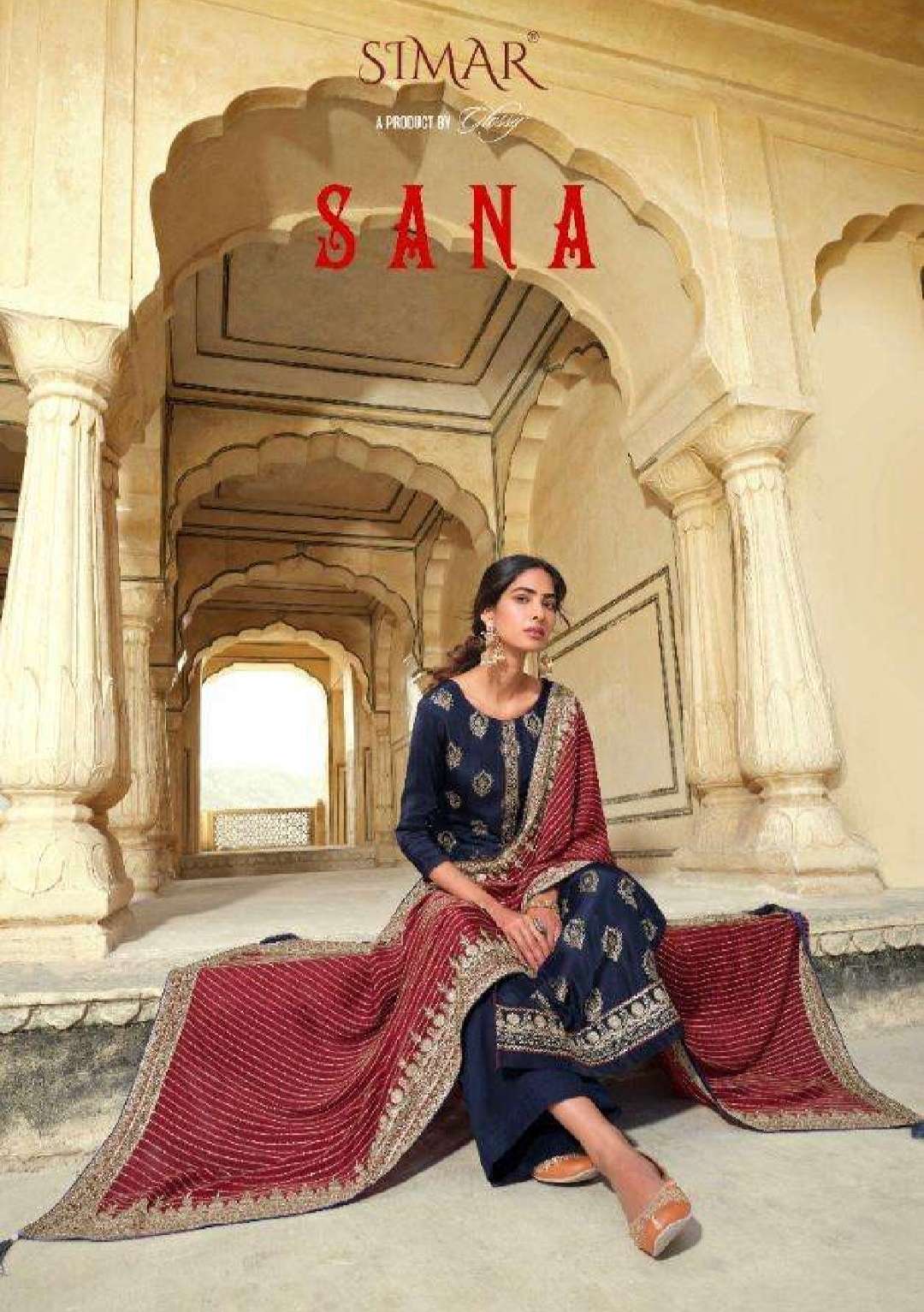 Glossy present sana viscose dola jacquard party wear salwar suit wholesaler
