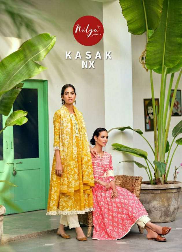 Lt nitya presents Kasak nx cotton Designer Kurtis with pant and dupatta cataloge collection