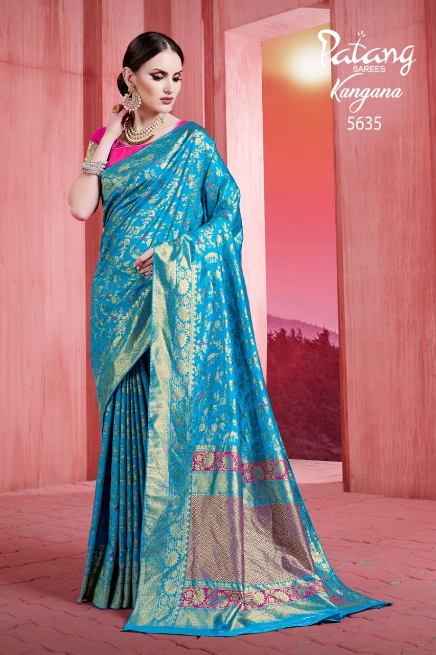 Patang presents kangana Banarasi silk sarees catalogue wholesaler And Exporters