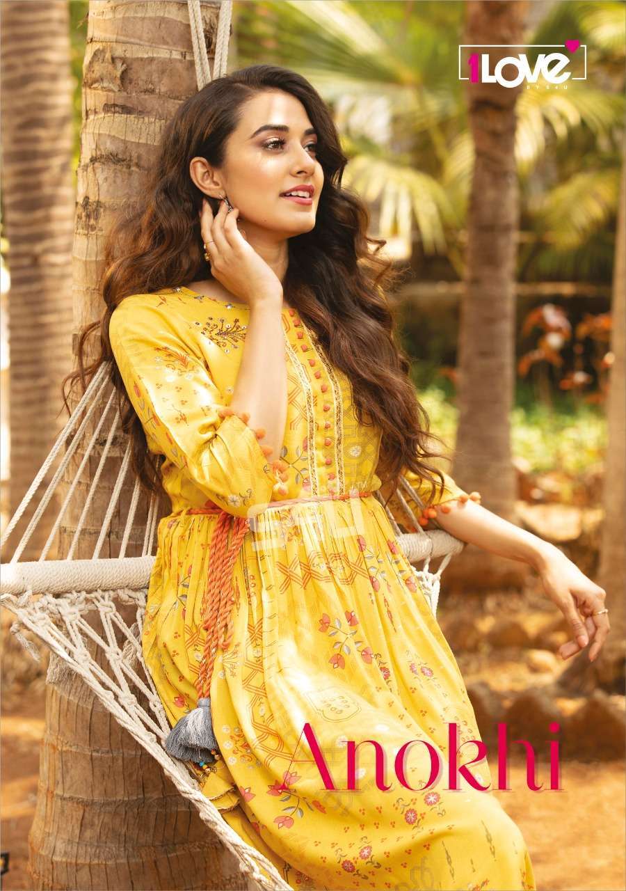 S4u presents anokhi rayon exclusive designer gown style Kurtis cataloge Wholesaler