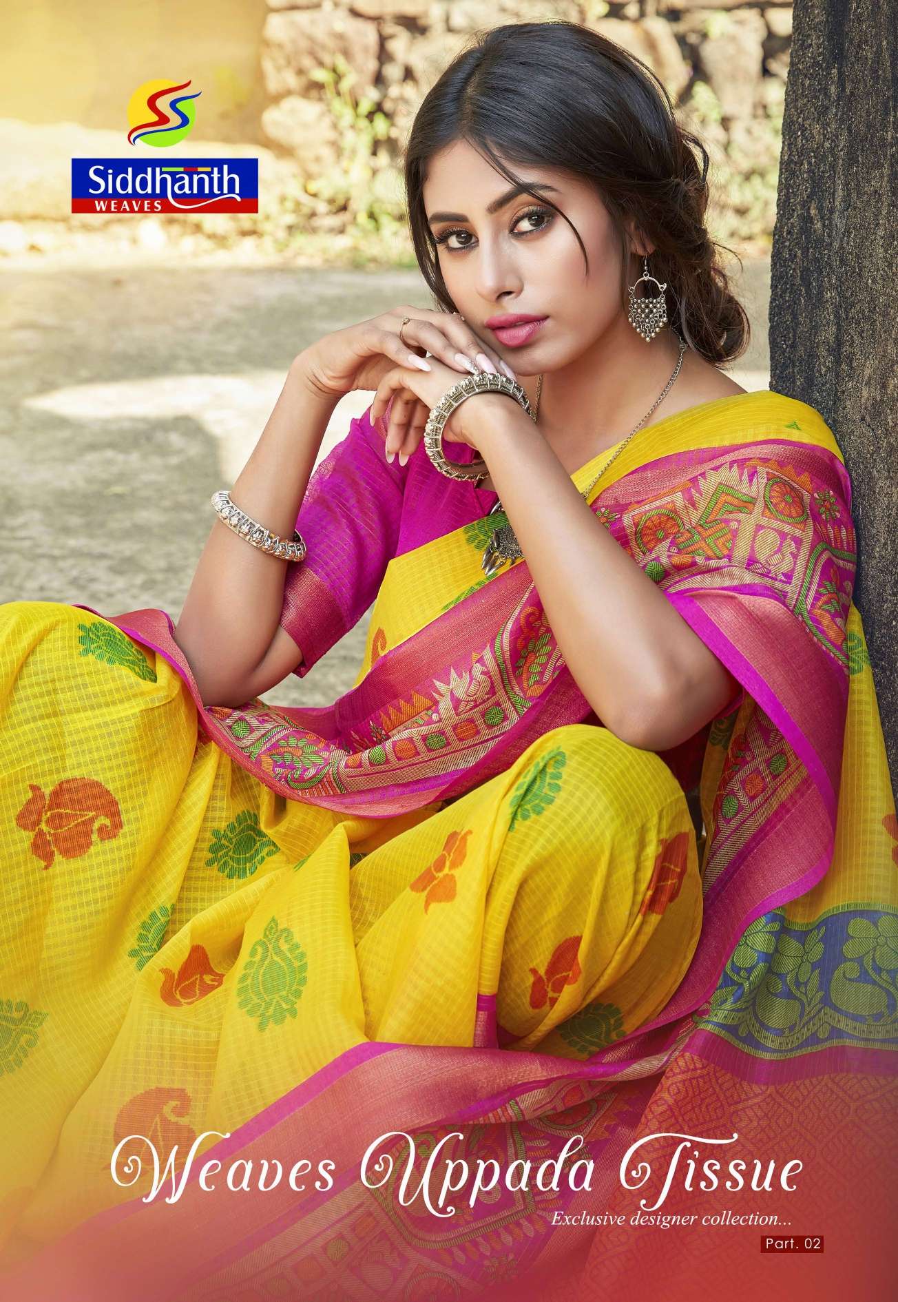 SIDDHANTH WEAVE PRESENTS WEAVE UPADA TISSUE FANCY COTTON BASE SILK SAREES CATALOG AUTHORIZED SUPPLIER IN SURAT