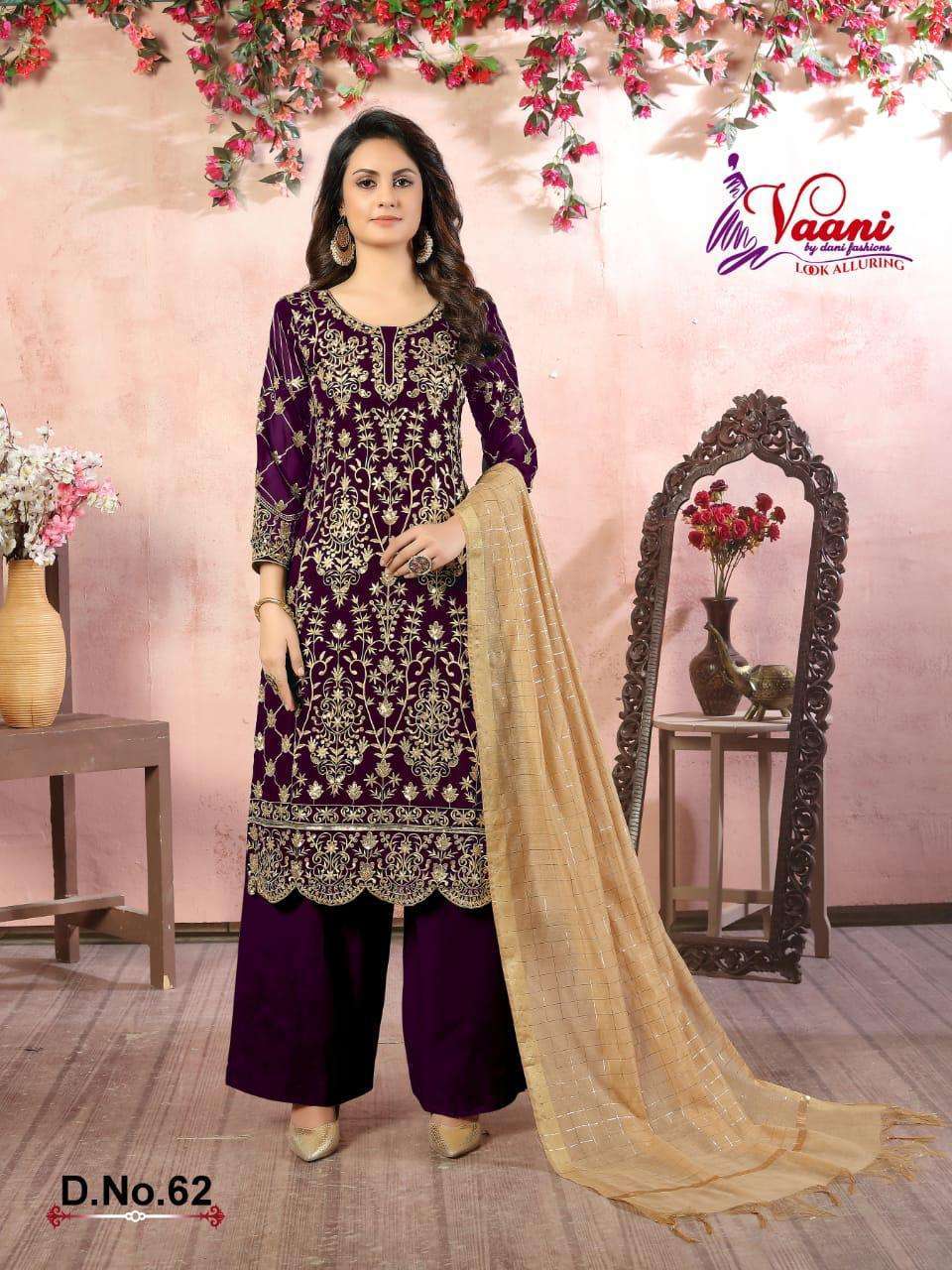Twisha presents vaani vol-6 georgette heavy embroidery work salwar suit Wholesaler