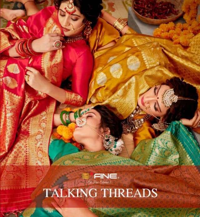 Bfine presents talking threads banarasi silk sarees catalog wholesaler 