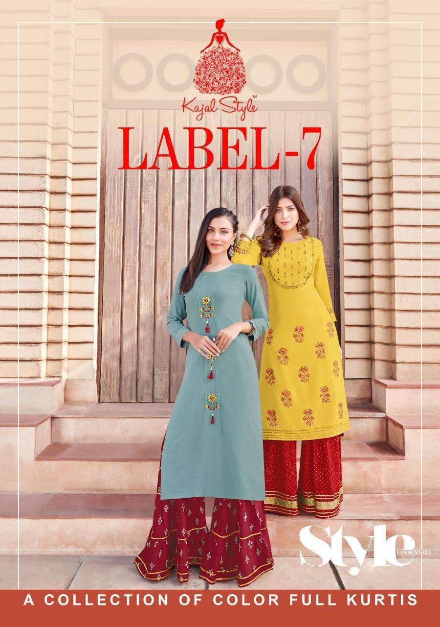 Kajal style presents fashion label vol-7 Rayon kurtis with plazzo collection 