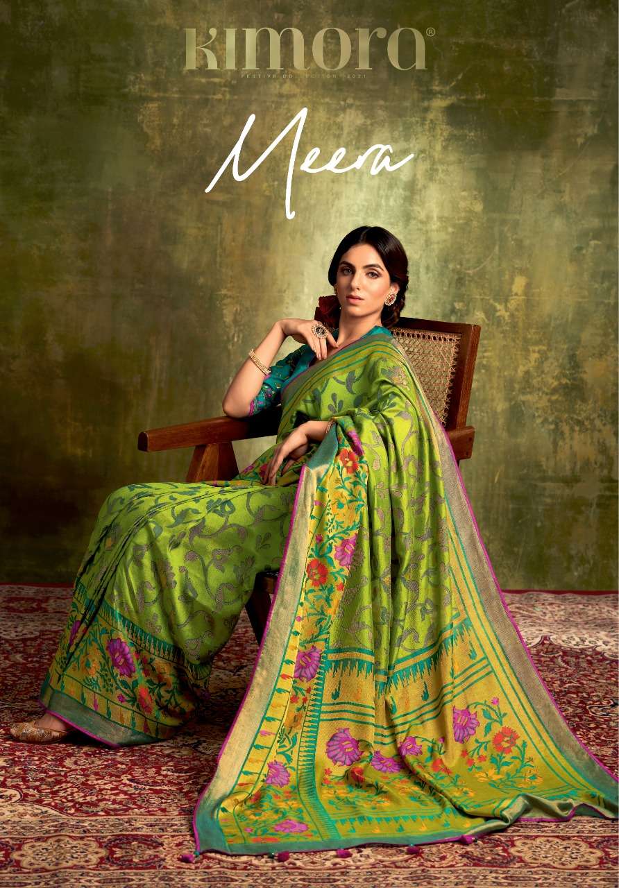 Kimora sarees presents meera vol-2 15021 to 15031 series rich designer party wear sarees catalogue wholesaler and Exporters