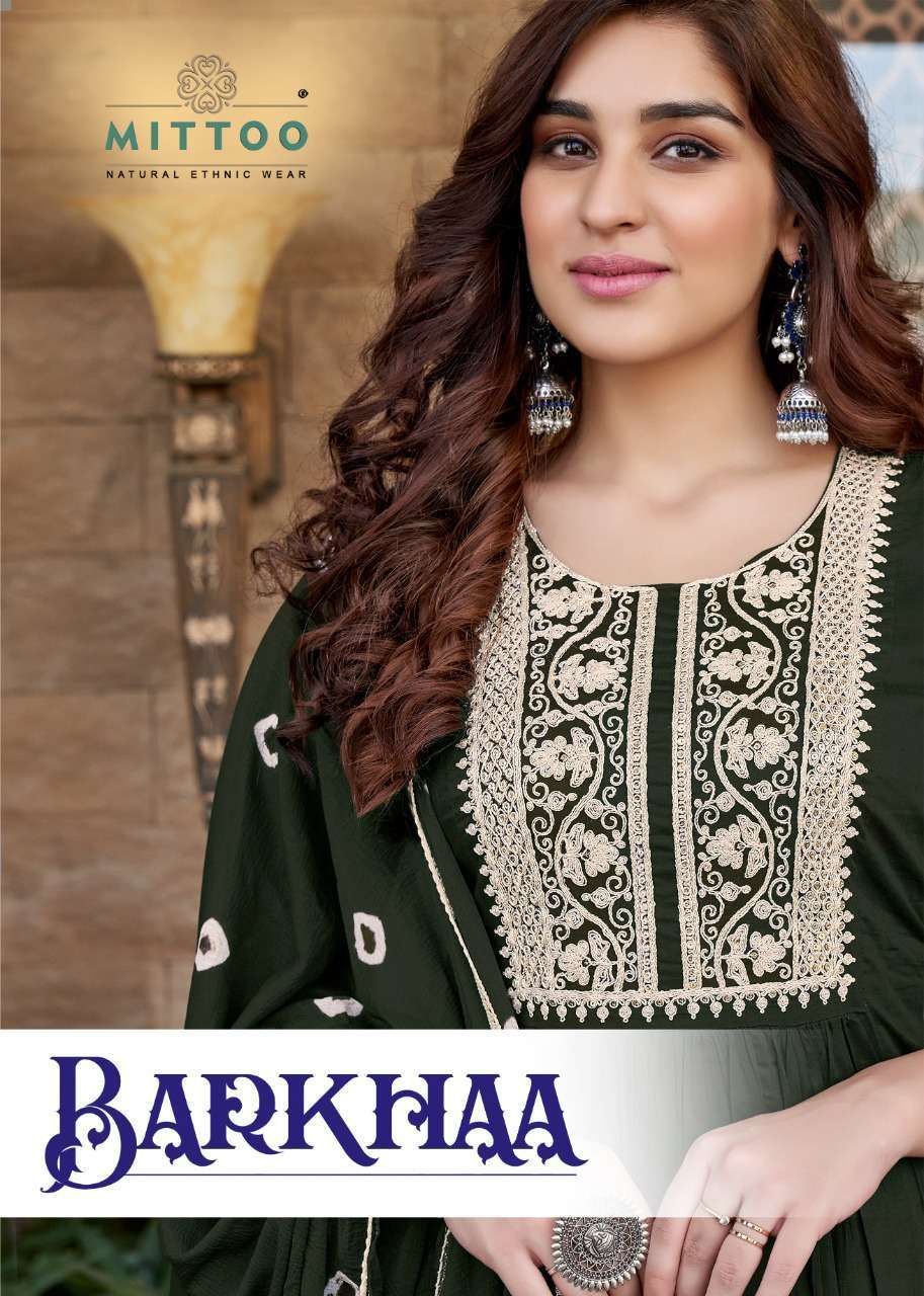 MITTOO PRESENTS BARKHAA READYMADE COTTON PARTY WEAR INDIAN SALWAR SUITS CATALOG WHOLESALER 