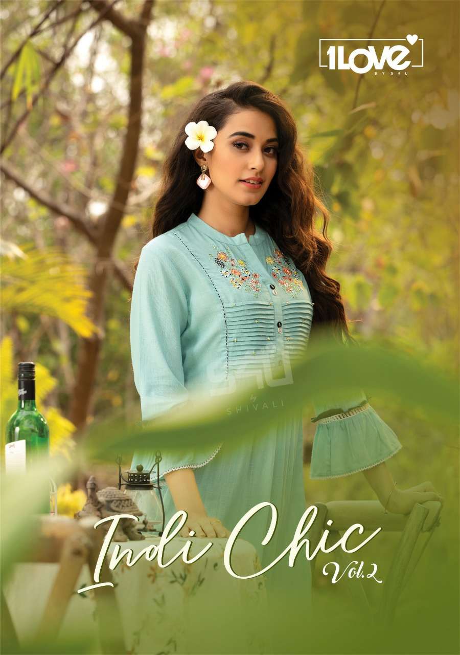 S4u Kurtis Presents indi chic vol-2 beautiful designer handwork Kurtis with pents collection at wholesale