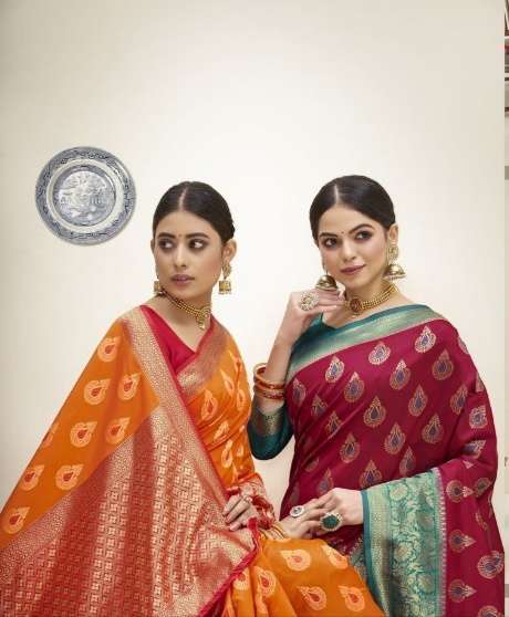 Shakunt fashion presents viharika art silk sarees catalog wholesaler 