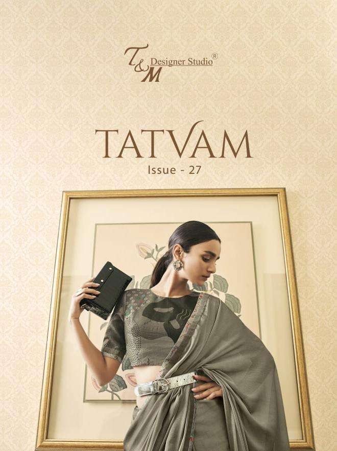 T and M presents tatvam vol-27 georgette designer party wear sarees 