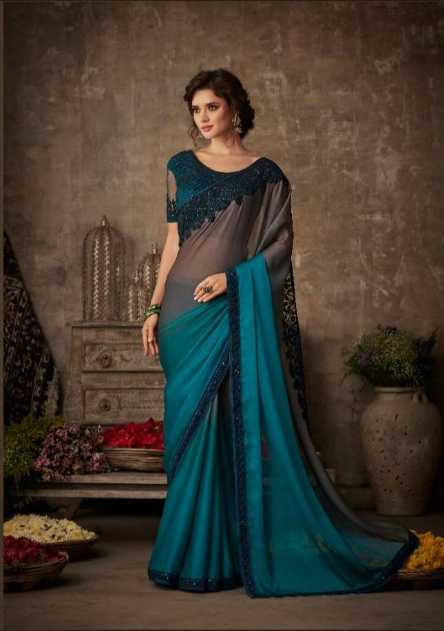 Tfh presents sandalwood all time hitlist designer heavy blouse concept sarees catalogue wholesaler and Exporters