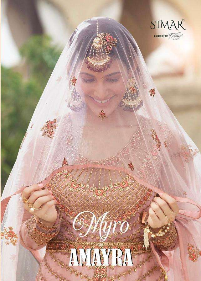 GLOSSY PRESENTS MYRO BY AMYRA 15048 TO 15053 SERIES HEAVY WORK SALWAR SUITS CATALOG WHOLESALER 