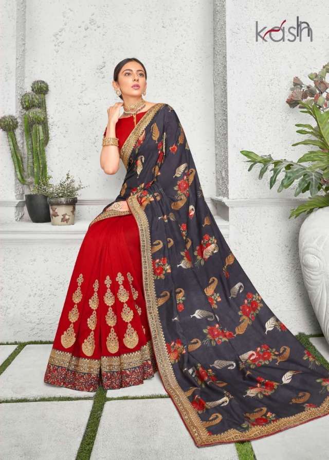 Kashh presents kiaana fancy exclusive designer sarees catalog wholesaler 
