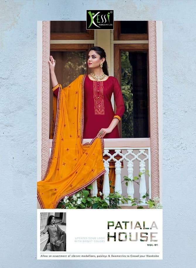 Kessi presents patiala house vol-85 jam silk straight patiala salwar suit wholesaler 