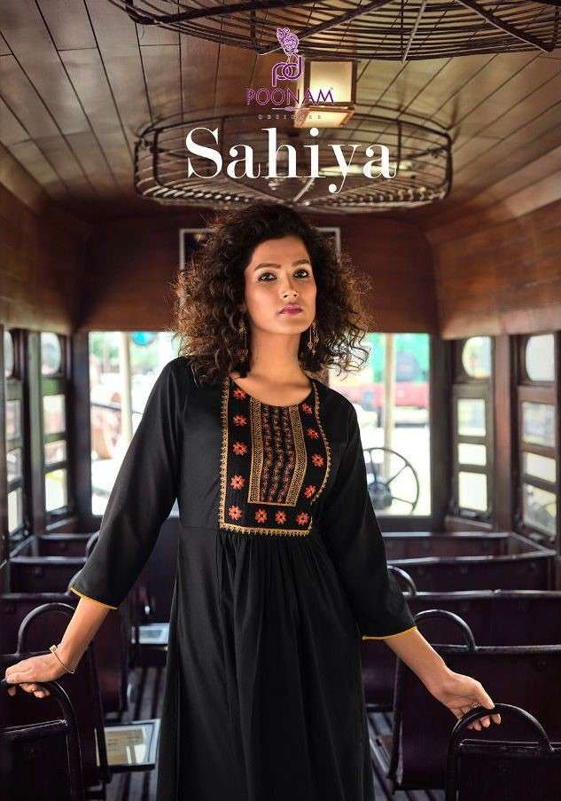 Poonam presents Sahiya Fancy Malai Rayon Kurti Catalog Supplier In Surat