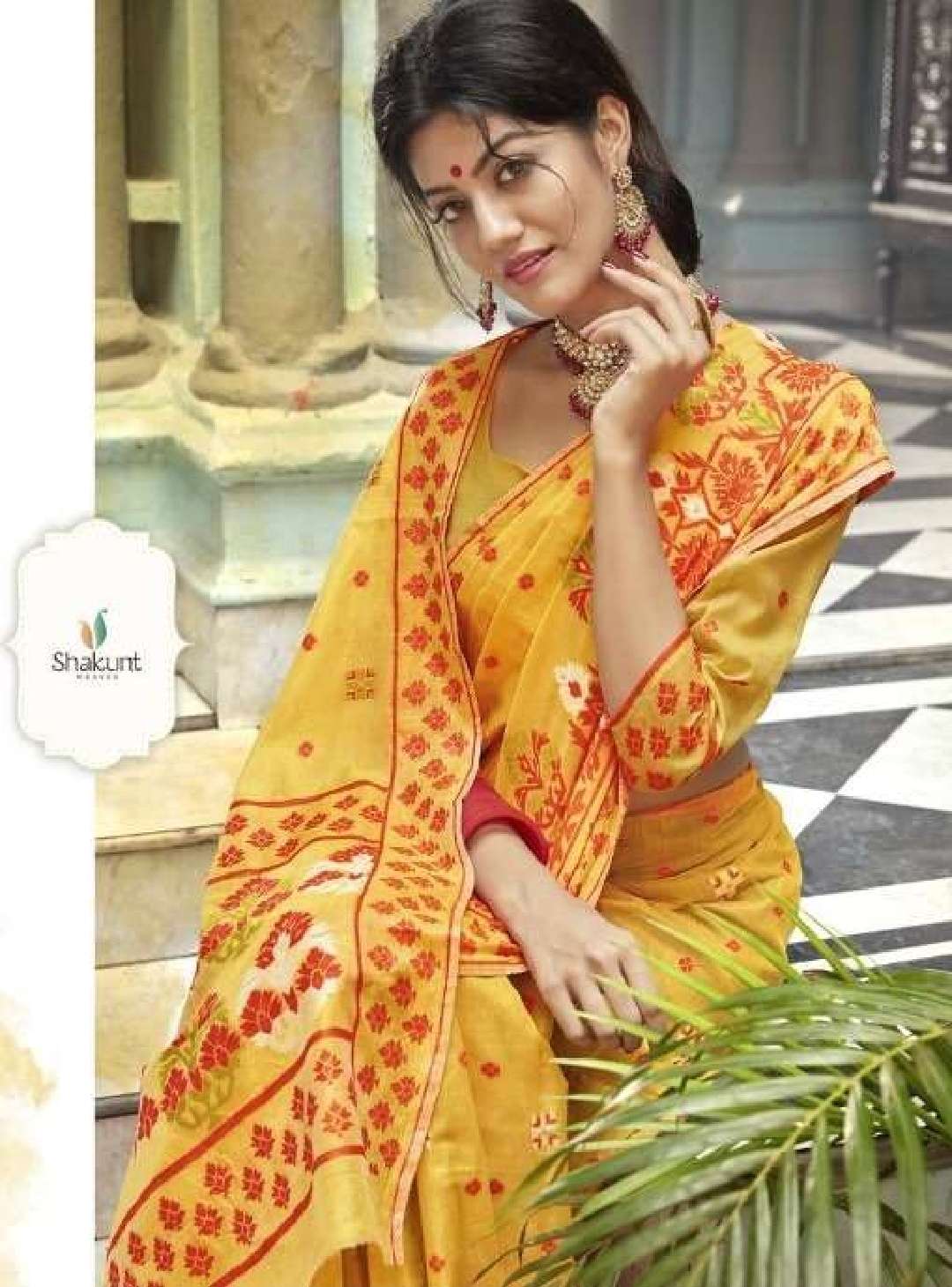 Shakunt fashion presents kasheen cotton Weaving printed sarees catalog 
