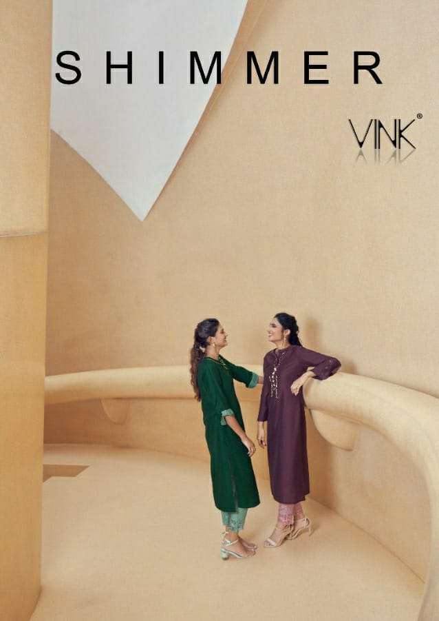 Vink presents shimmer silk base kurta with pant and dupatta collection 