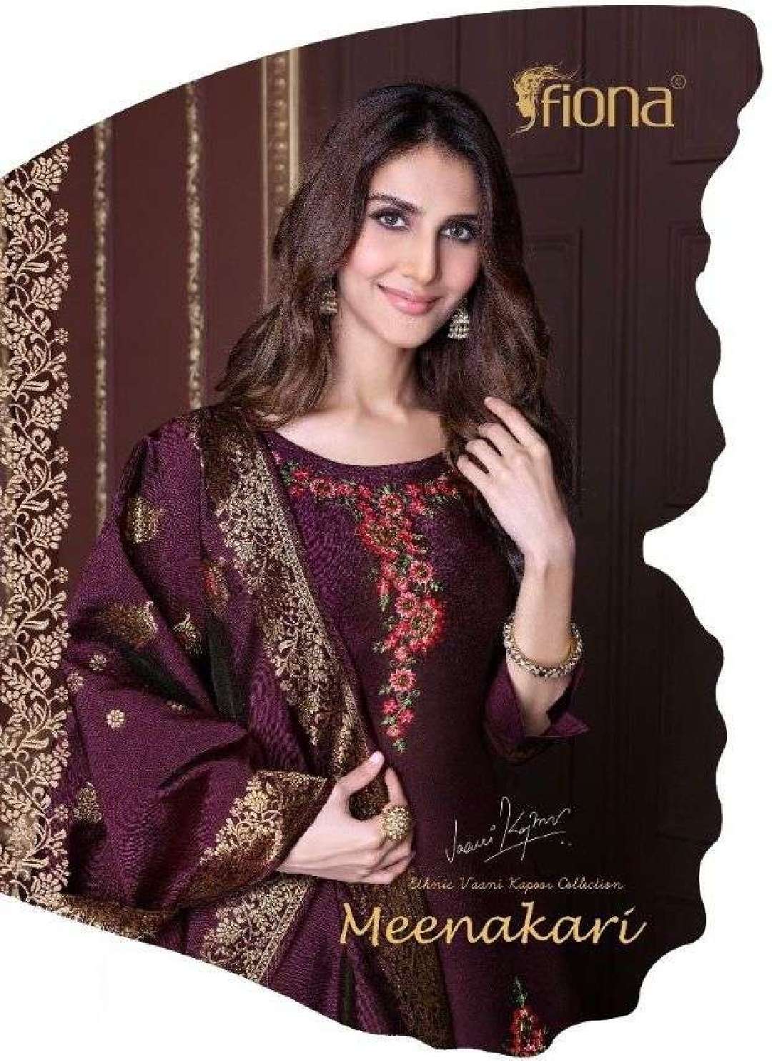 Fiona presents meenakari 7041-7048 series silk straight designer salwar suit wholesaler 