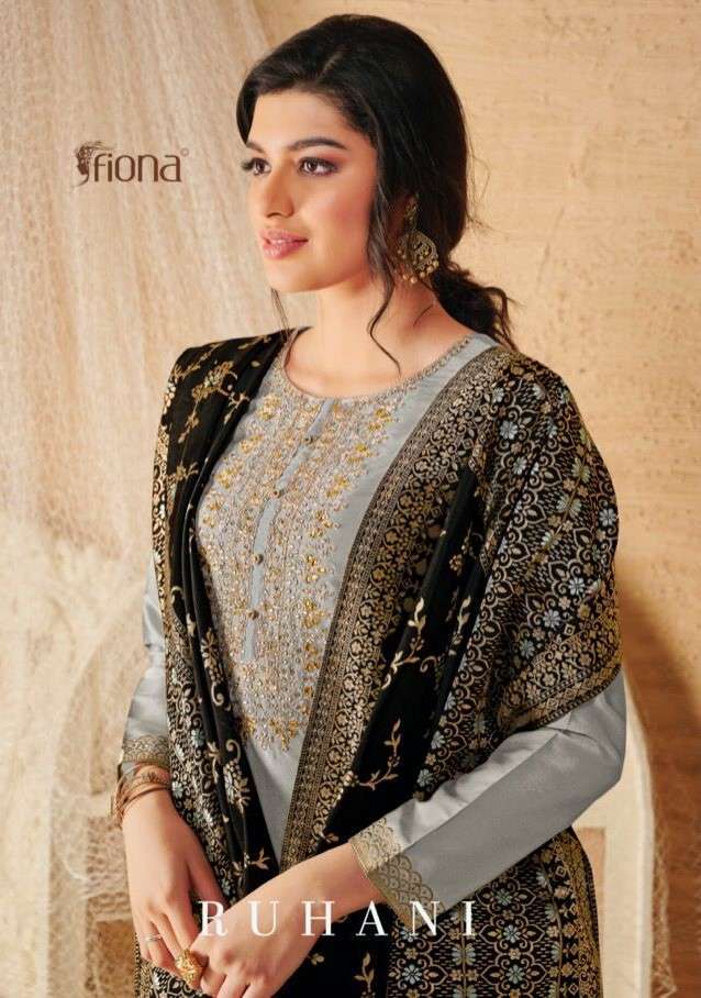 Fiona Presents Ruhani Jacquard Silk Embroidery Work Ethnic Wear Suit Collection