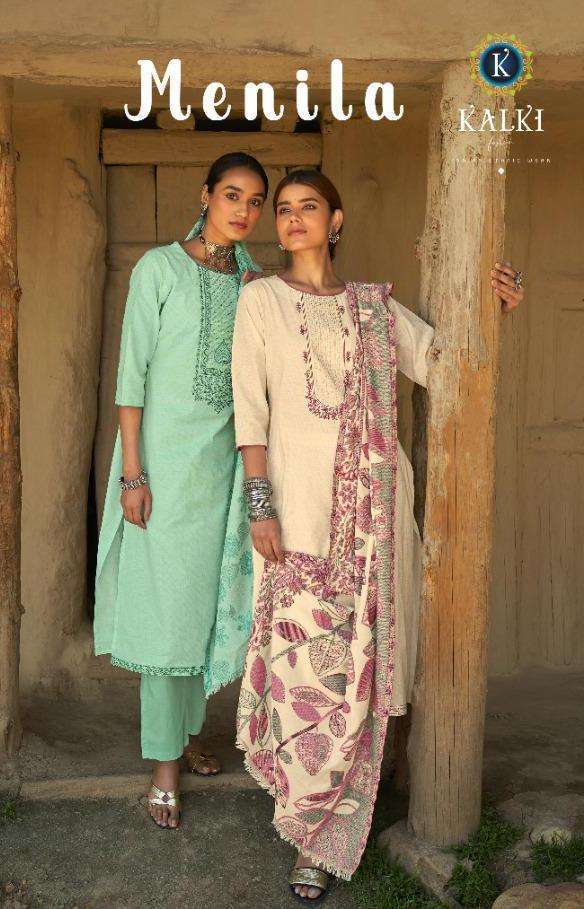 Kalki fashion presents menila cotton straight salwar suit wholesaler 