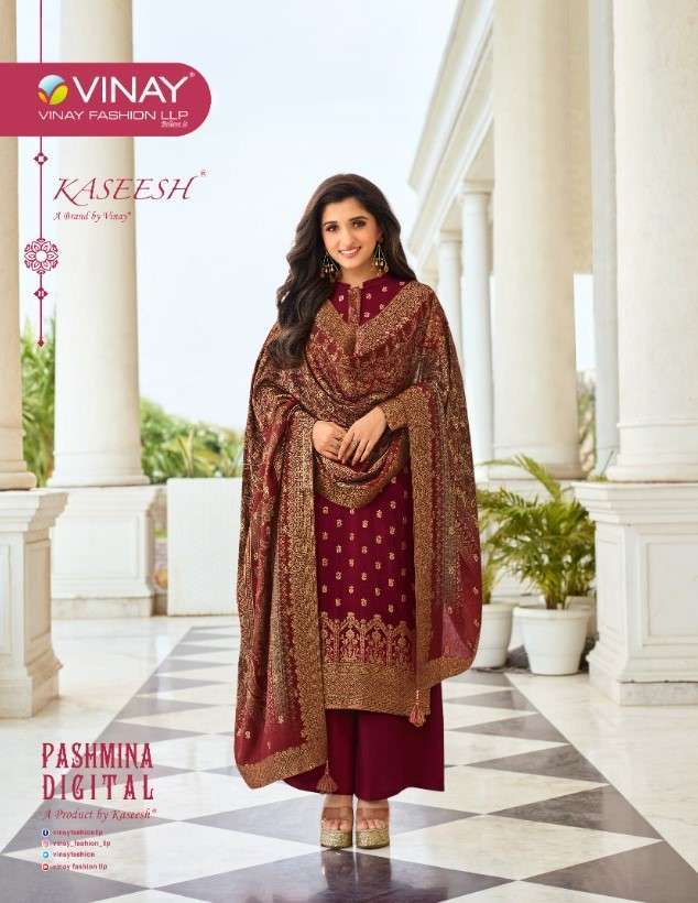 Vinay fashion presents pashmina digital viscose pashmina jacquard salwar suit wholesaler 
