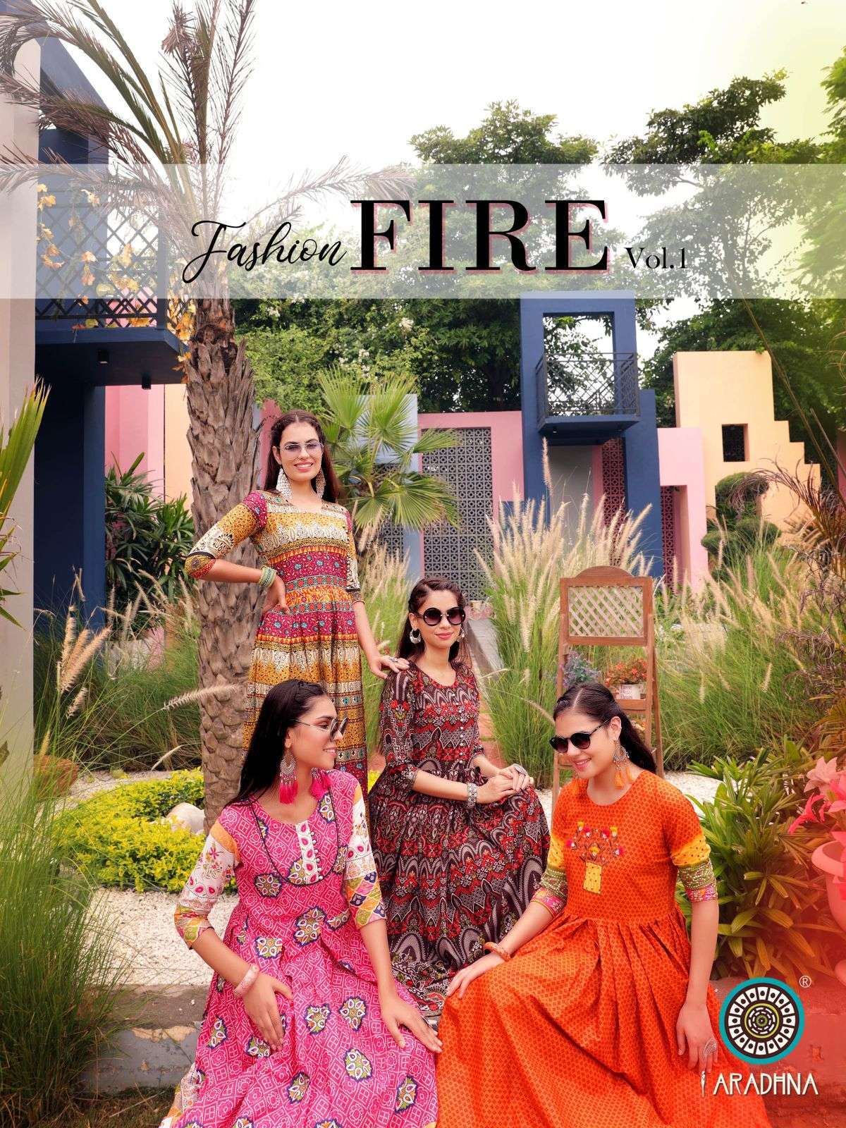 Aradhna presents fashion fire vol-1 designer long kurtis gown style catalog 