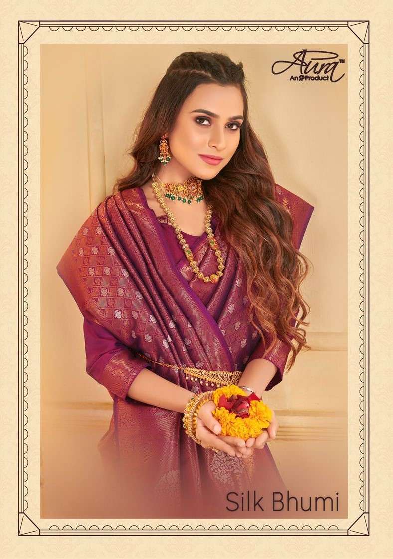 Aura presents silk bhumi Exclusive festive wear Silk sarees catalog wholesaler