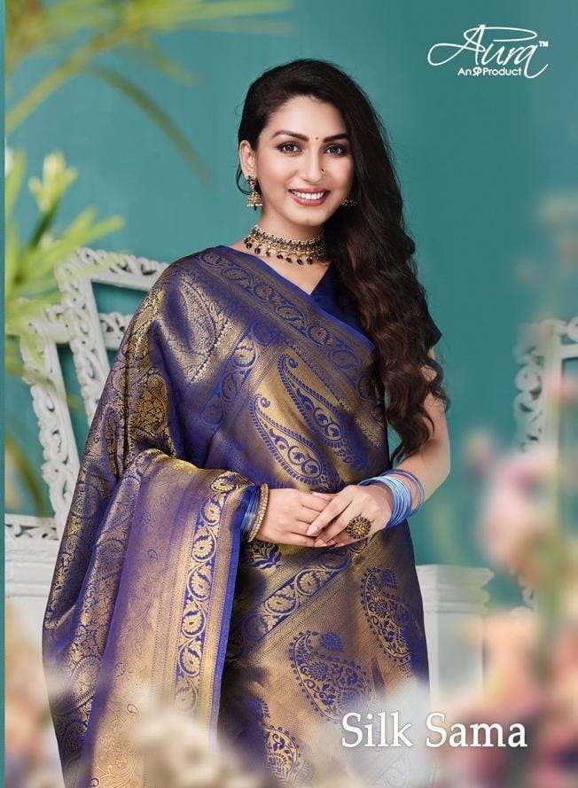 Aura presents Silk Sama Soft Jari silk sarees catalog wholesaler 