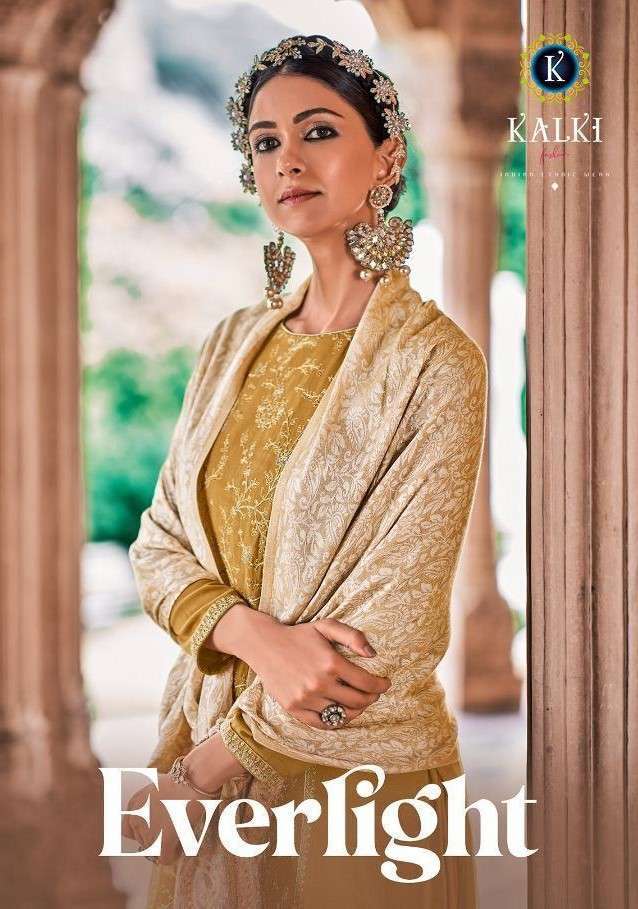 Kalki Fashion presents Ever Light designer winter wear pashmina salwar suits catalog wholesaler