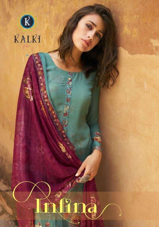Kalki fashion presents infina muslin digital printed salwar suit wholesaler 