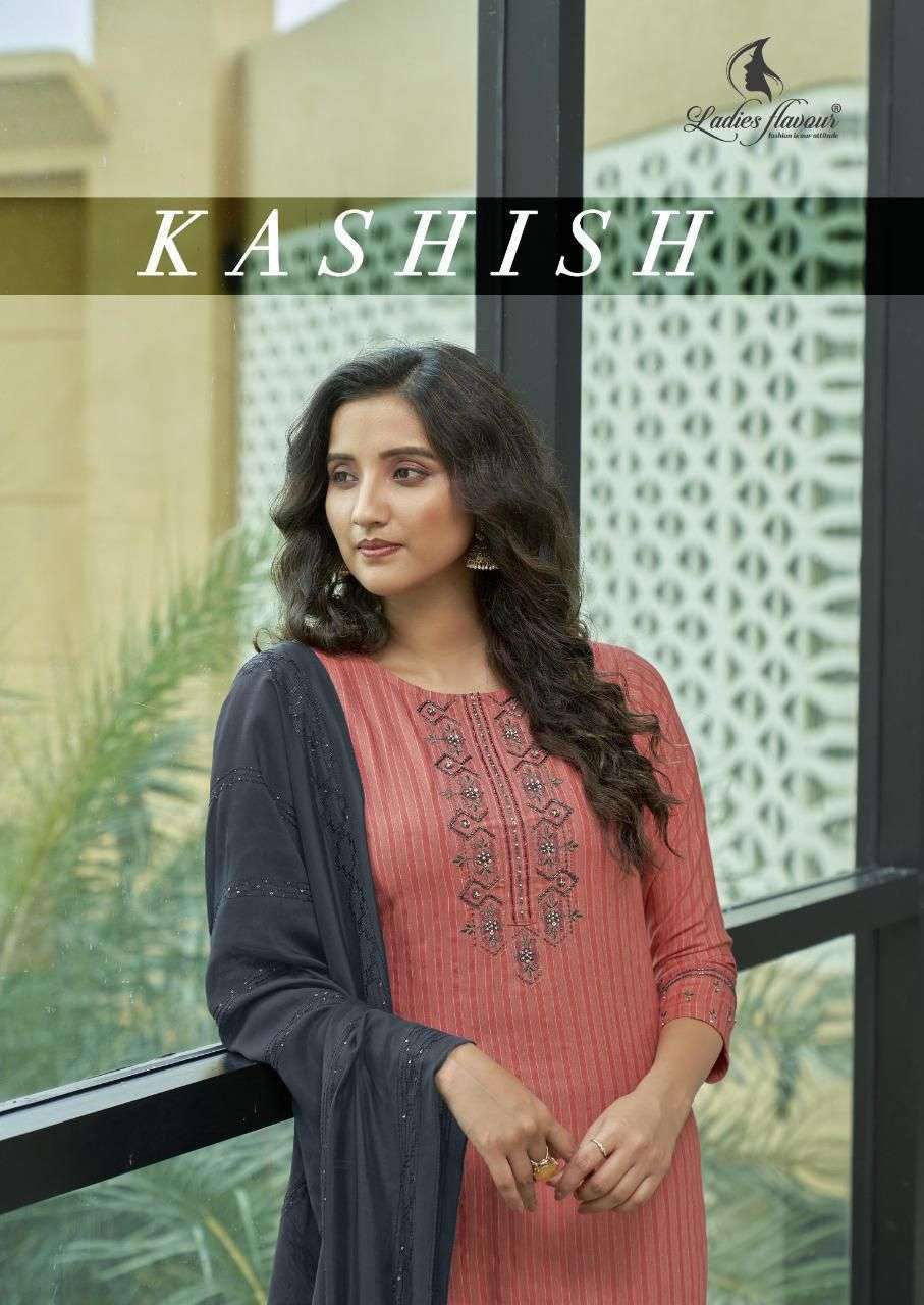 Ladies flavour presents kashish Rayon designer kurtis with pant and dupatta collection 