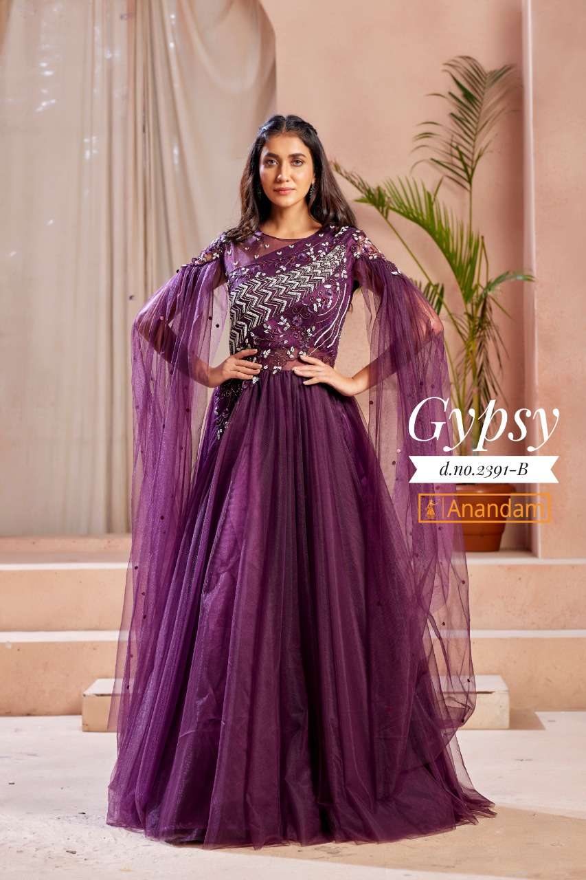 ANANDAM GYPSY 2388A TO 2392C SERIES HEAVY DESIGNER WEDDING WEAR AND PARTYWEAR READYMADE GOWN CATALOG WHOLESALER AND EXPORTERS