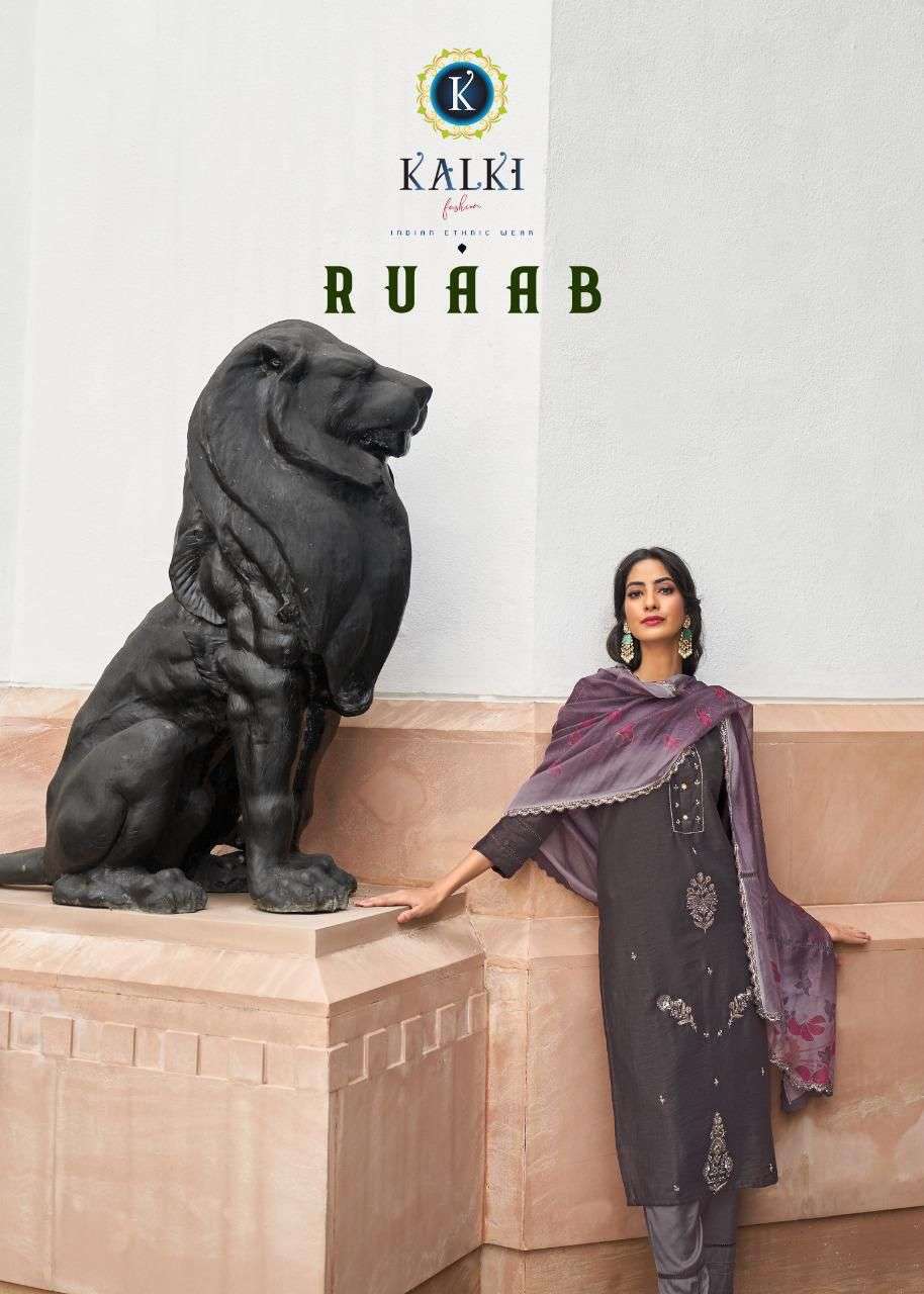 Kalki fashion presents Ruaab exclusive designer long kurtis with pant and dupatta collection 