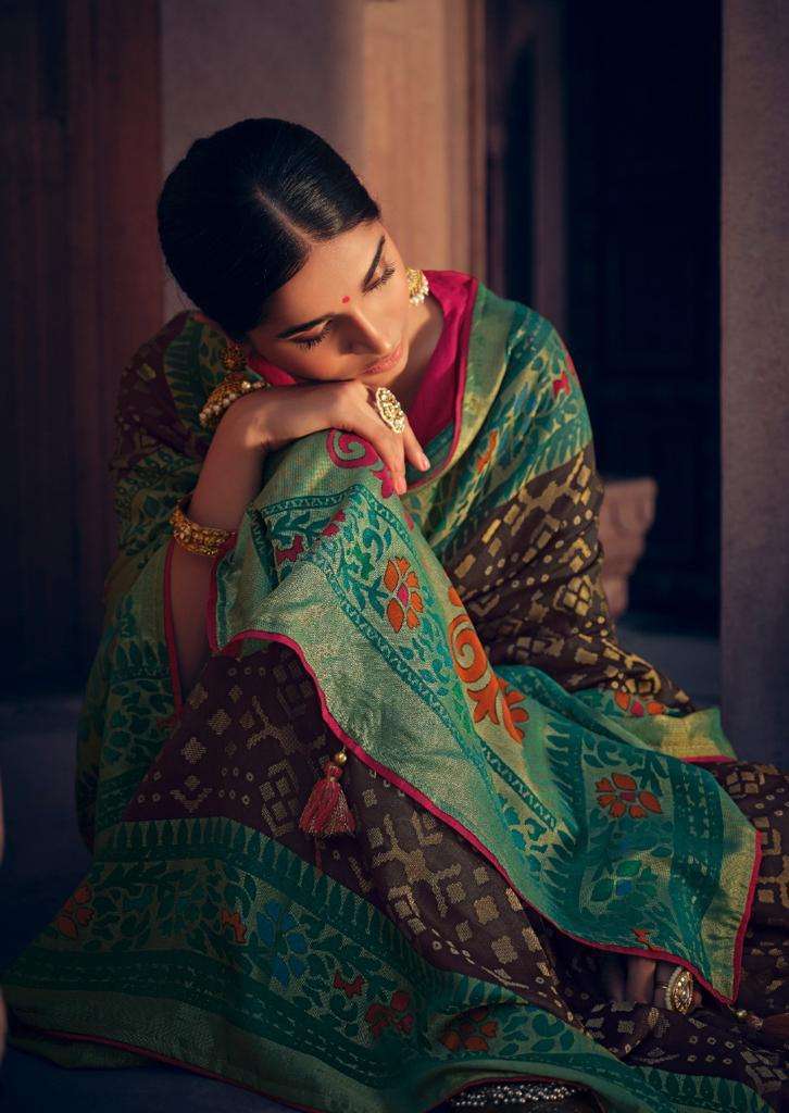 Lt fashion presents Nihira silk brasso printed sarees catalog wholesaler 