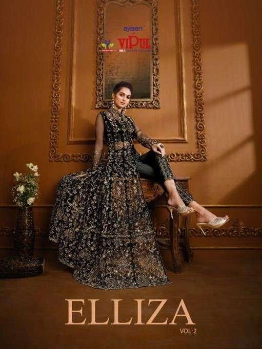 Vipul presents Elliza vol-2 net exclusive designer party wear gown style new collection 