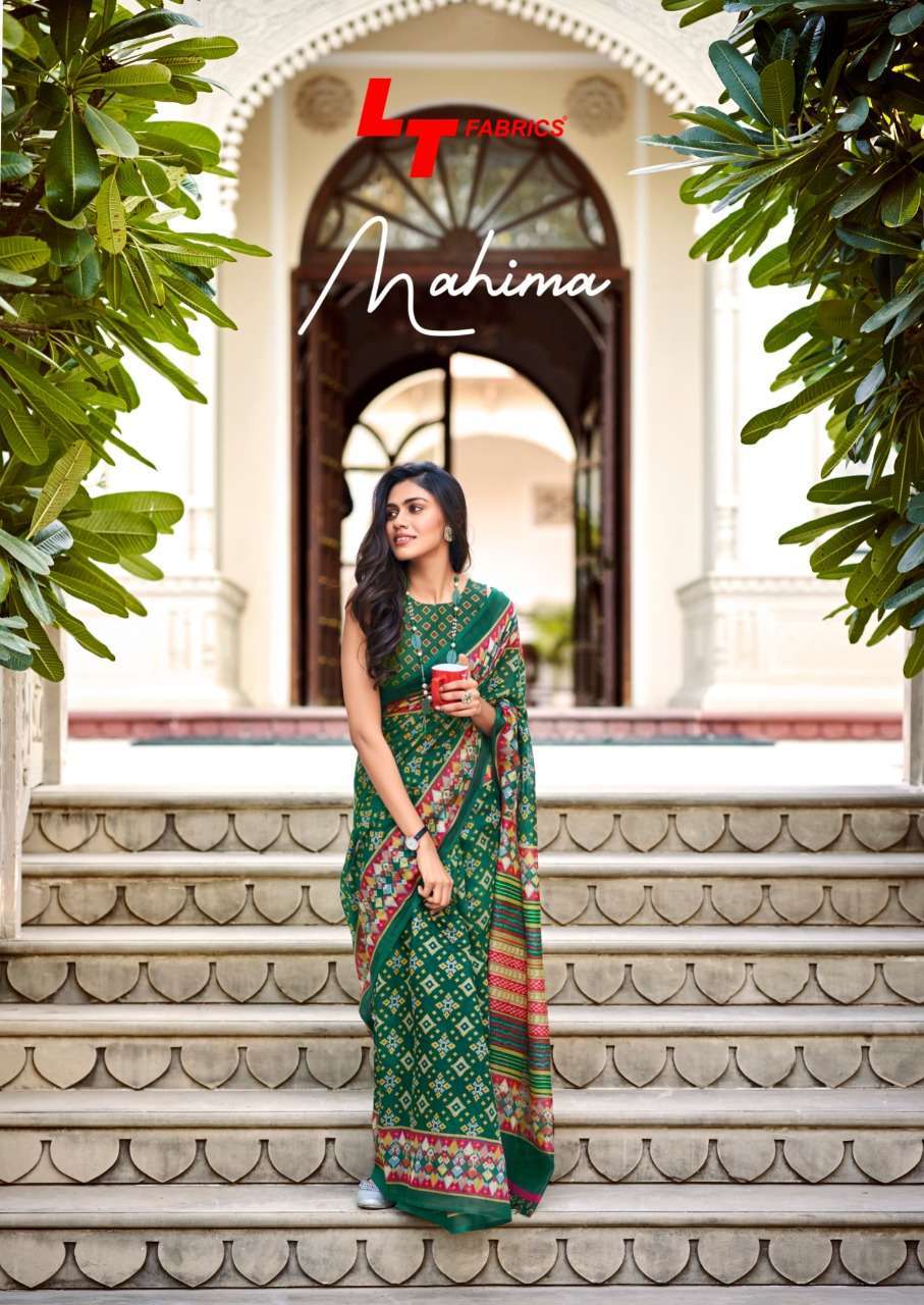 Lt sarees presents mahima silk printed sarees catalog wholesaler 