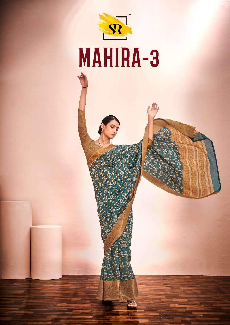 Sr presents Mahira handloom printed sarees catalog wholesaler 