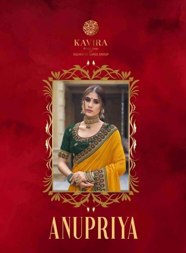 Kavira presents Anupriya heavy vichitra silk sarees catalog wholesaler 