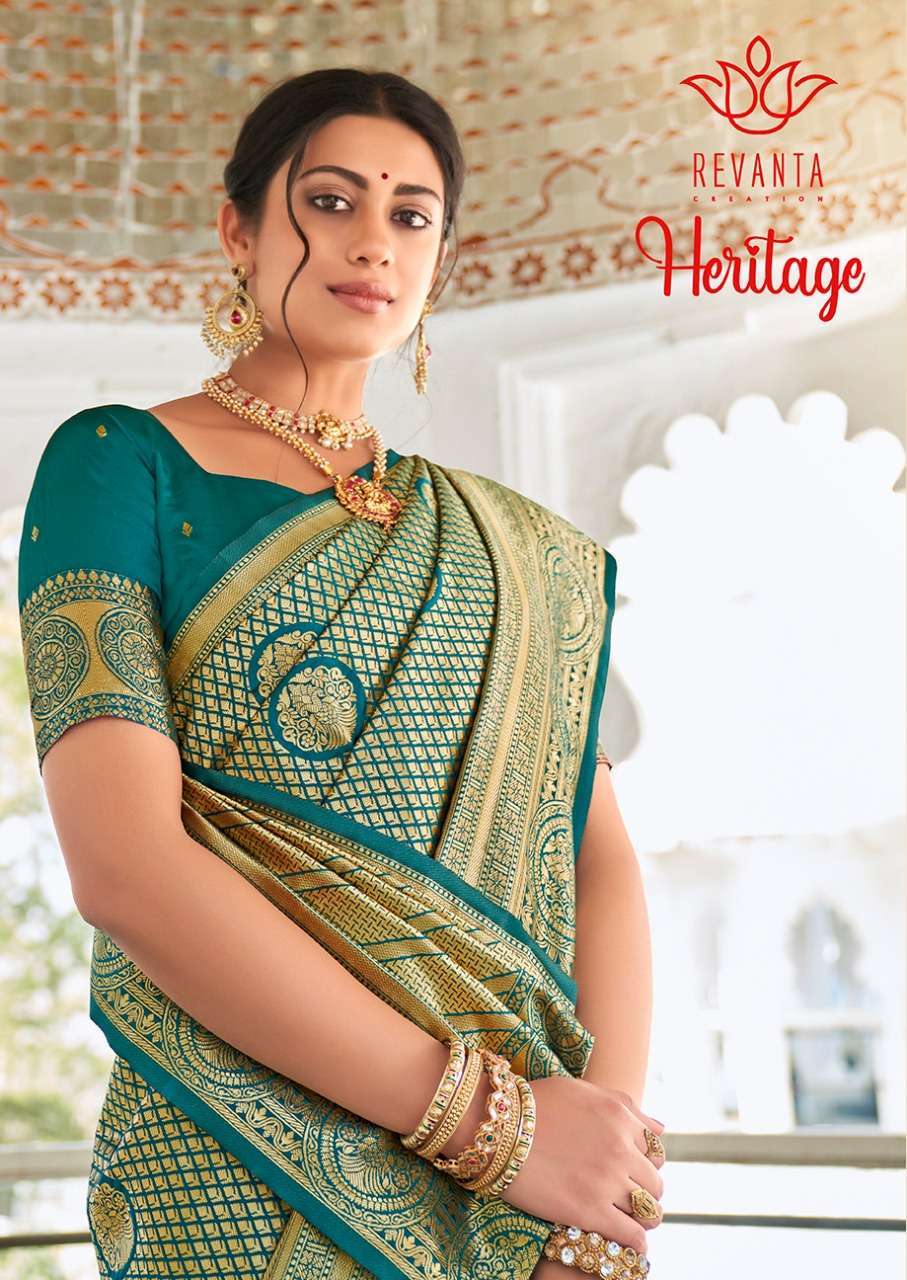 Revanta presents Heritage soft silk Saree catalog wholesaler 