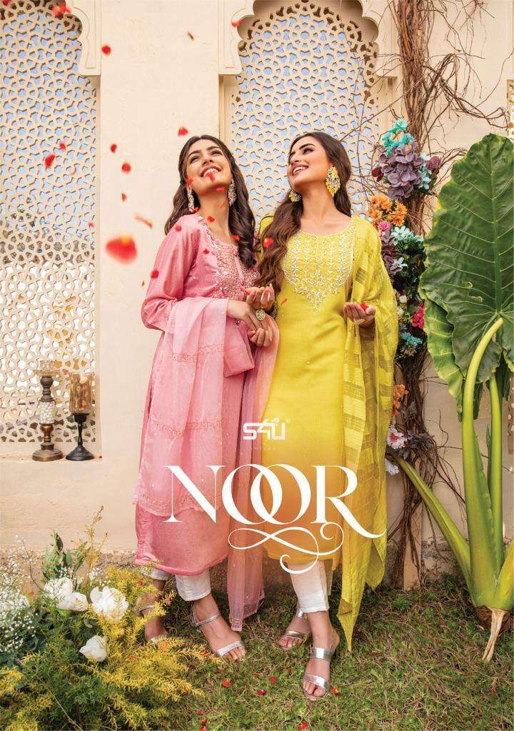 S4u presents Noor chanderi designer kurtis with dupatta collection 