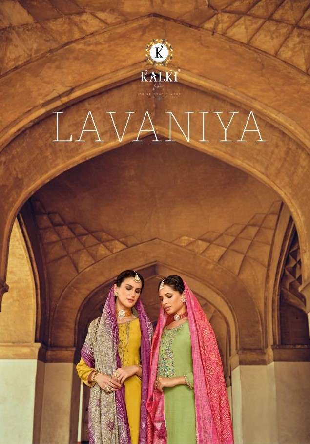 Kalki fashion presents Lavaniya silk straight salwar suit wholesaler 